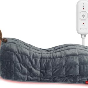 Comfytemp Far Infrared Weighted Heating Pad for Back & Cramps. FSA HSA Eligible 17×33 XXXL Large Electric Heat Pad. Heated Pad for Neck/Shoulder/Leg Deeper Muscle & Pain Relief. Gifts for Women Men