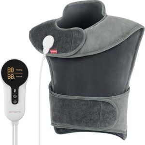Comfytemp Far Infrared Heating Pad for Neck Shoulders and Upper Back. Weighted Heat Pad with Adjustable Band. FSA HSA Eligible 20×22 Heated Vest for Deeper Muscle & Pain Relief. Gifts for Women Men